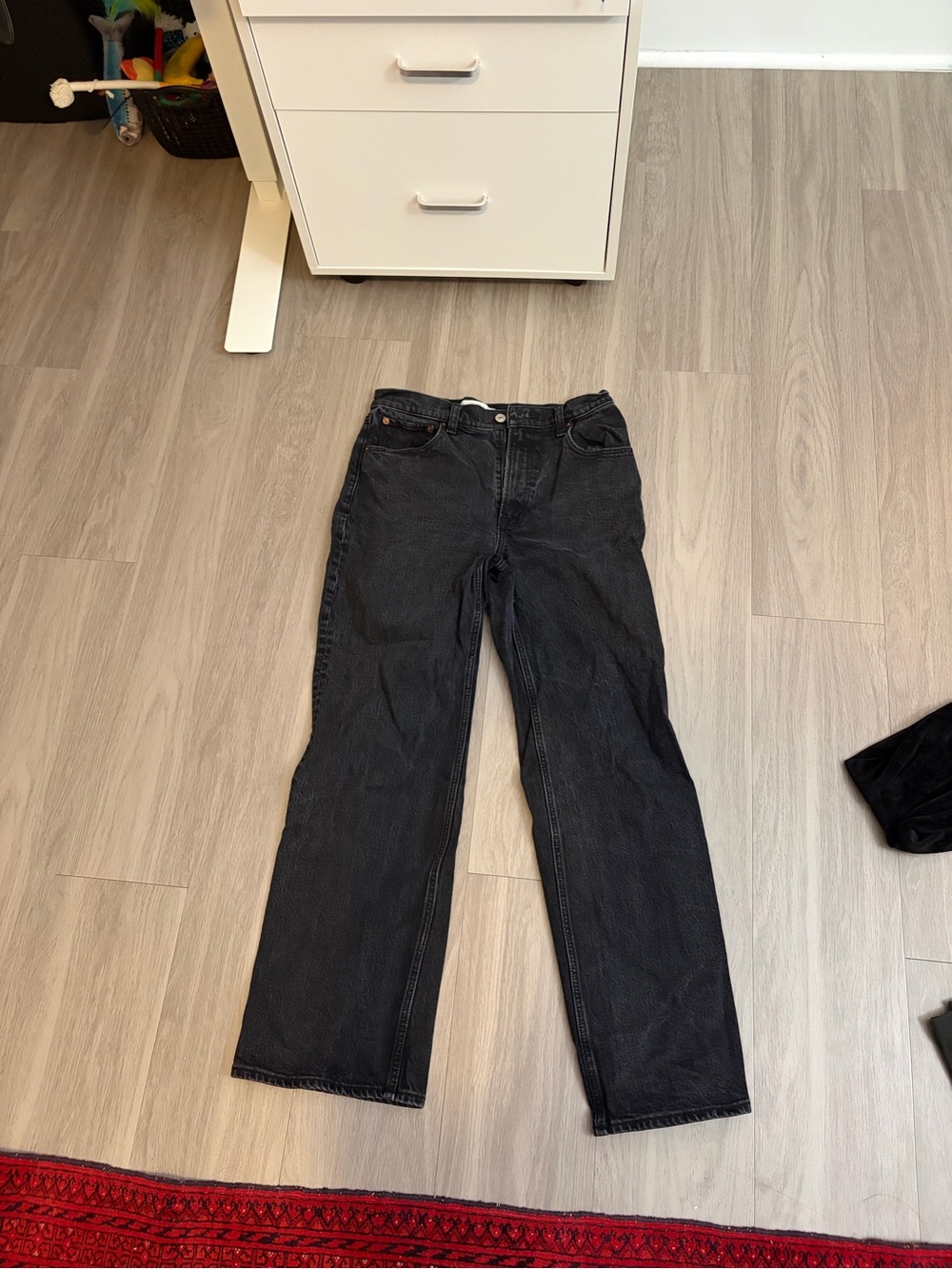 Abercrombie & Fitch Black High-Rise Straight Jeans